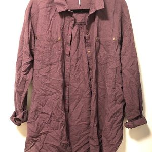 Free people oversized button up